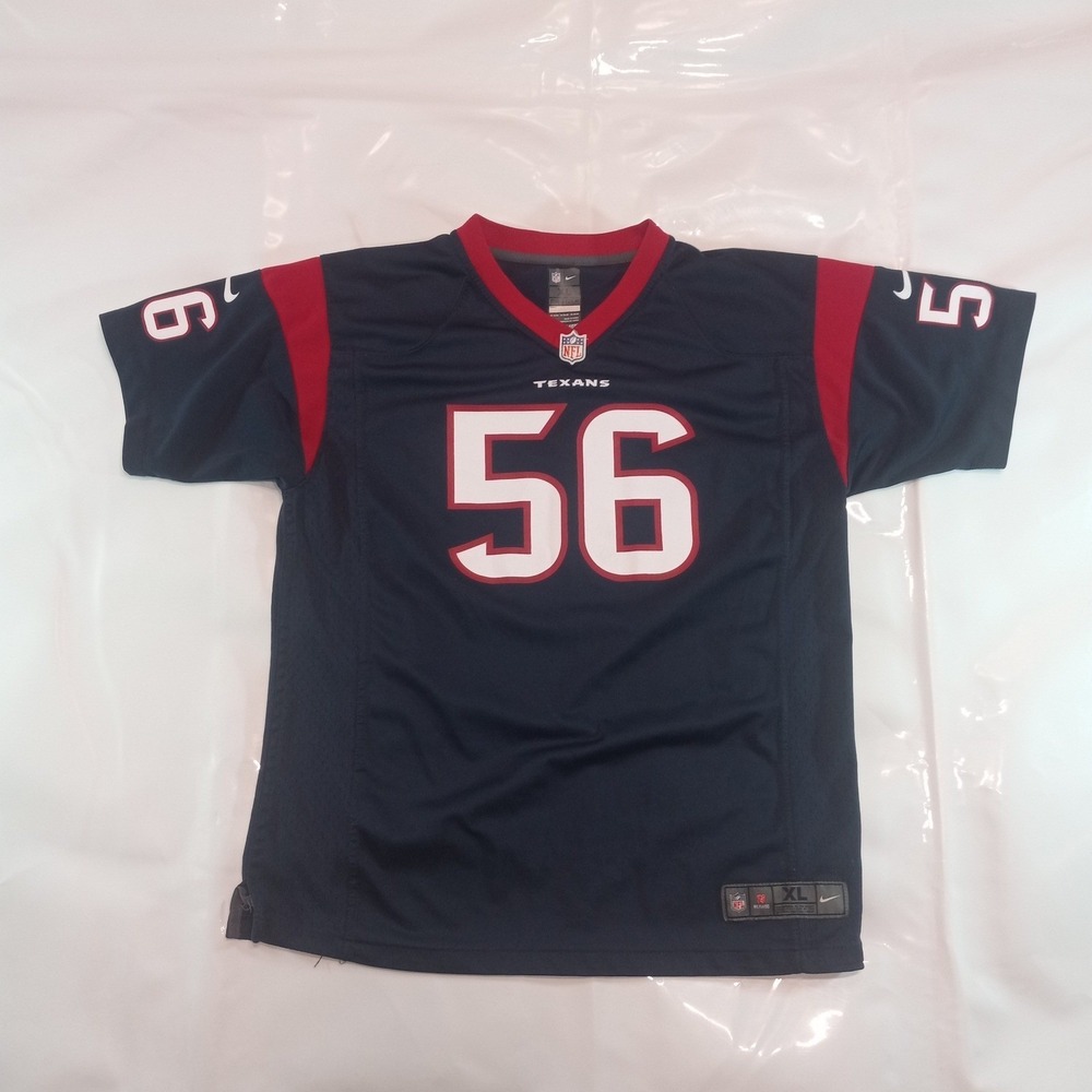 Nike NFL Houston Texans Brian Cushing 56 Jersey Youth XL Navy Blue Red Football